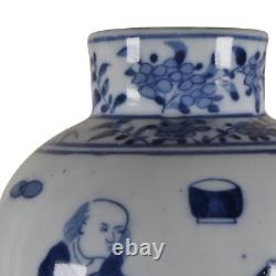 Qiangalong 19thC Chinese Porcelain Blue & White Baluster Vase Fine Piece