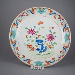 Qianlong (1736-1795) Chinese Antique Porcelain famille rose Flowers plate China