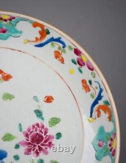 Qianlong (1736-1795) Chinese Antique Porcelain famille rose Flowers plate China