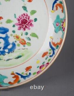 Qianlong (1736-1795) Chinese Antique Porcelain famille rose Flowers plate China