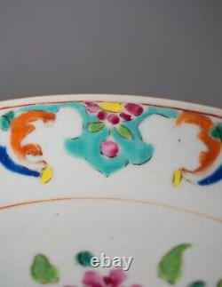 Qianlong (1736-1795) Chinese Antique Porcelain famille rose Flowers plate China