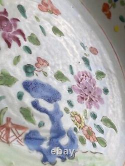 Qianlong (1736-1795) Chinese Antique Porcelain famille rose Flowers plate China