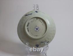 Qing Yongzheng Export Blue & White China Saucer Bird-with-Insect c1725