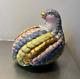 Quail Toyo Figurine Hand-painted Ceramic Porcelain Bird Pre 1800 Signed V. Rare