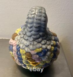 Quail Toyo Figurine Hand-Painted Ceramic Porcelain Bird Pre 1800 SIGNED V. Rare