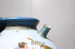 RARE Antique 19th c Sevres Germany Pittu Cherubs Hand Painted Porcelain Jug Vase