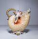 Rare Antique Hand Painted Conch Shell & Cherub Motif Porcelain Vase Figurine