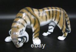 ROSENTHAL Porcelain DRINKING TIGER BIG 10 Figurine Sculpture HERMANN GEIBEL