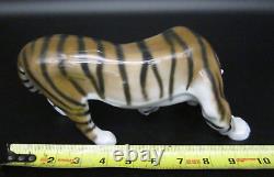 ROSENTHAL Porcelain DRINKING TIGER BIG 10 Figurine Sculpture HERMANN GEIBEL