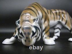 ROSENTHAL Porcelain DRINKING TIGER BIG 10 Figurine Sculpture HERMANN GEIBEL