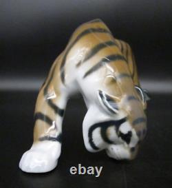 ROSENTHAL Porcelain DRINKING TIGER BIG 10 Figurine Sculpture HERMANN GEIBEL