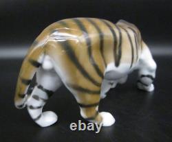 ROSENTHAL Porcelain DRINKING TIGER BIG 10 Figurine Sculpture HERMANN GEIBEL