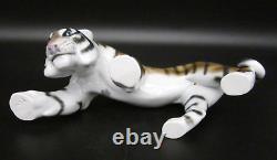 ROSENTHAL Porcelain DRINKING TIGER BIG 10 Figurine Sculpture HERMANN GEIBEL