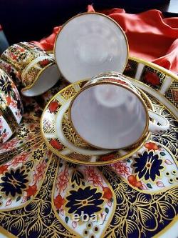 ROYAL CROWN DERBY IMARI 1128 MINIATURE TEA Coffee SET Hand Painted & 22K Gold