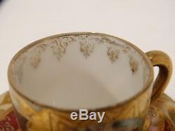 ROYAL VIENNA PORCELAIN Tea Set MINIATURE Sgnd Boucher 8 pc Hand Painted Austria