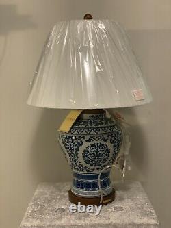 Ralph Lauren Alston Tea Porcelain Table Lamp Hand Painted Blue