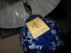 Ralph Lauren Home Floral Porcelain Ginger Jar Lamp Large Rare Hand painted DX35