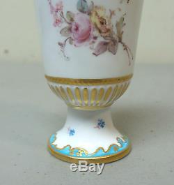 Rare Antique Royal Crown Derby Miniature Hand Painted Porcelain Cabinet Vase