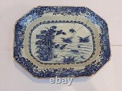 Rare Chinese Large 18th Century Quail Pattern Dish