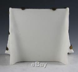 Rare, Early American Belleek Porcelain Hand Painted Card Holder 1889-1906