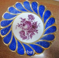 Rare Meissen Germany Antique Porcelain Big Dish Plate Hand Painted Marked 11