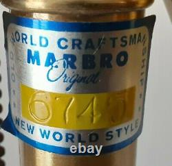 Rare Original Large Pair Hand Painted Marbro Mid Century Modern Porcelain Lamps