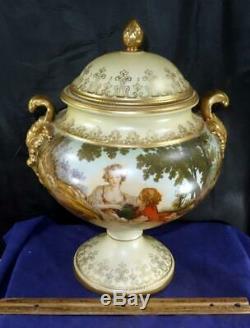 Rare Paris Francois Boucher Porcelain / Sevres Hand Painted Covered Urn