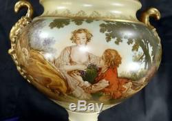 Rare Paris Francois Boucher Porcelain / Sevres Hand Painted Covered Urn