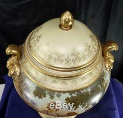 Rare Paris Francois Boucher Porcelain / Sevres Hand Painted Covered Urn