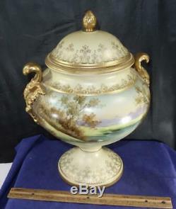 Rare Paris Francois Boucher Porcelain / Sevres Hand Painted Covered Urn