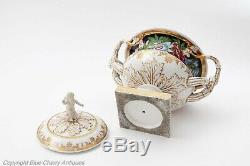 Rare Worcester Chamberlains Georgian Regency Flowers Hand Painted Porcelain Urn