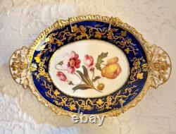 Rich Gold Hand Painted Flowers in Five Ridgway English Porcelain Serving Pieces