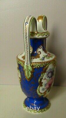 Ridgeway Porcelain Twin-handled Vase Hand Painted Scenes, Circa 1810