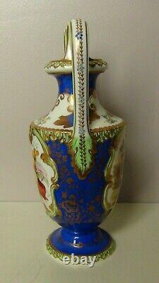 Ridgeway Porcelain Twin-handled Vase Hand Painted Scenes, Circa 1810