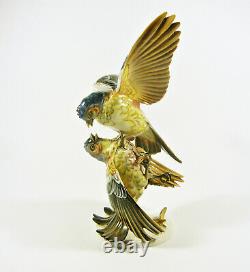 Rosenthal, Hugo Meisel (1887-1966) Fighting Birds, Porcelain Figurine! (h025)