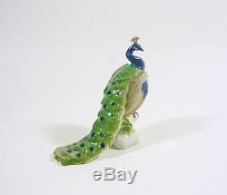 Rosenthal, Peafowl, Peacock Bird 3, Handpainted Porcelain Figurine