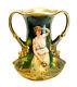 Royal Bonn Germany Hand Painted Porcelain Double Handled Urn Of A Beauty