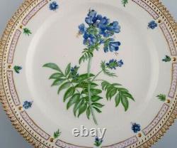 Royal Copenhagen Flora Danica plate in hand-painted porcelain with flowers