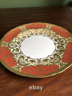 Royal Crown Derby Heritage Pattern Plate AL359 Hand Painted Fine Bone Red China