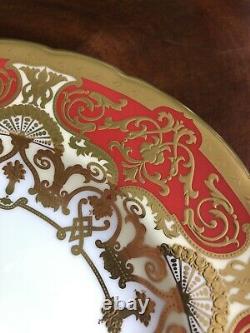 Royal Crown Derby Heritage Pattern Plate AL359 Hand Painted Fine Bone Red China