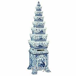 Royal Delft Tulip vase Pyramid The Original Blue 10123500 Authorized Dealer