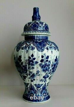 Royal Delft XL Lidded Vase Ginger Jar 18.5 Inches Hand Painted