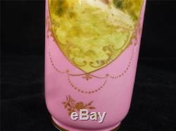 Royal Doulton Pink Porcelain Vase Harlech Castle Hand Painted By R. Brown