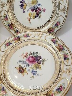 Royal Doulton Plates Hand Painted Gold Antique Porcelain England 1924 H2506 Rare