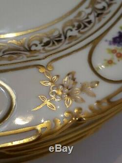 Royal Doulton Plates Hand Painted Gold Antique Porcelain England 1924 H2506 Rare