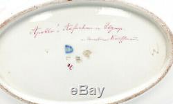 Royal Vienna Hand Painted Porcelain Oval Tray or Bowl, Apollo, circa 1900