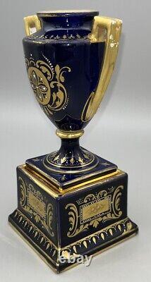 Royal Vienna Porcelain Antique Urn Signed Hand Painted 19th Century 18cm tall