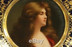 Royal Vienna Porcelain Asti Reflexion Portrait Plate 100% Hand Painted Wagner