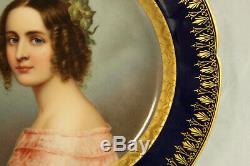 Royal Vienna Porcelain Stieler Alexandra Amalie Portrait Plate 100% Hand Painted