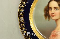 Royal Vienna Porcelain Stieler Alexandra Amalie Portrait Plate 100% Hand Painted